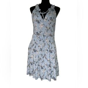 Band of Gypsies | Grey blue floral midi dress Size Large